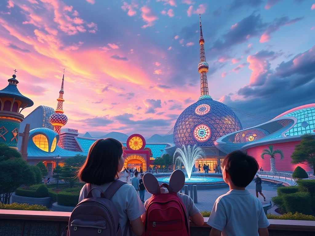 東京ディズニーリゾート｜テーマパークのエリアリニューアルとホテル増設で2035年大規模開発へ, アトラクション、景色を楽しむ家族、tokyo-disney-resort-expansion-2035